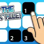 검은 타일을 손가락으로 누르는 장면과 함께 TAP THE BLACK TILE!