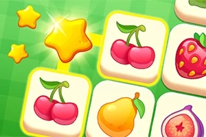 체리와 과일 그림이 그려진 타일과 별 모양 아이콘이 있는 이미지