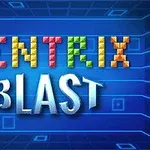 파란 배경에 다양한 색상의 블록 문자로 TENTRIX BLAST라고 쓰여져 있다
