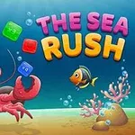 바닷속에서 해저 생물과 색색의 블록들이 있는 장면