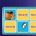 탐정 모자를 쓴 쥐 캐릭터와 확대경, 그리고 TOM JERRY show 글자가 있는 카드들