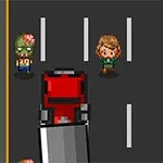 Take down all of the zombies while avoiding the humans running in the streets