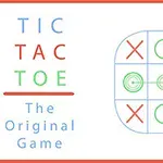 TIC TAC TOE라는 글자와 빨간색 X, 초록색 O로 이루어진 3x3 격자 게임판