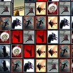 격자 형식의 카드 배열로, 다양한 이미지가 반복되어 있는 모습