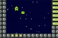 우주 속을 점프하고 쏘세요