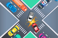 작은 자동차를 관리하세요, 길을 건너는 작은 자동차들을!