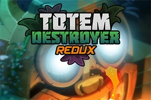 커다란 눈과 밝은 색상의 얼굴을 가진 만화 스타일의 토템, TOTEM DESTROYER REDUX라는 글자가 이미지에 표시되어 있습니다