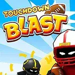 미식축구 헬멧과 유니폼을 입은 두 캐릭터가 그림과 텍스트와 함께 역동적으로 표현된 이미지