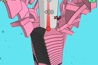 타워 스매시에서 끝없는 타워를 부수며 아래로 내려가세요!