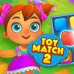 귀여운 소녀가 나오는 다채로운 블록 퍼즐 일러스트