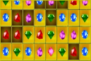 다양한 색상의 보석들로 가득 찬 격자 무늬의 이미지