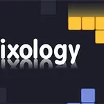 색색의 블록 조각이 배경에 있고, 중앙에 Trixology라는 텍스트가 있는 이미지