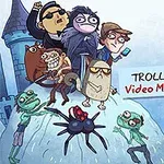 여러 개의 만화 캐릭터들이 언덕 위에 모여 있고, 배경에는 성탑이 보인다