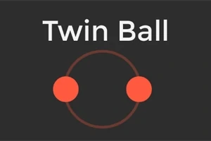 검은 배경에 Twin Ball이라는 글자와 두 개의 빨간 공이 원형으로 배치된 이미지