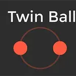 검은 배경에 Twin Ball이라는 글자와 두 개의 빨간 공이 원형으로 배치된 이미지