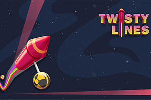 우주를 배경으로 빨간 로켓과 공이 연결된 독특한 비주얼이 있는 이미지