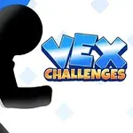 검은 실루엣의 사람이 달리는 모습과 VEX CHALLENGES라는 텍스트가 있는 이미지