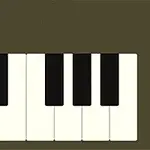갈색 배경에 피아노 건반 이미지