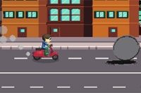 도로 안전에 중점을 둔 끝없는 달리기 게임, 헬멧을 착용하세요