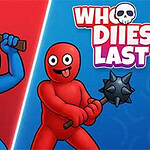 파란색 캐릭터가 도끼를 들고 있고, 빨간색 캐릭터가 철퇴를 들고 있는 모습