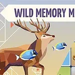 다채로운 색상의 사슴과 물고기가 있는 추상적인 디자인과 동물 그림 아이콘이 포함된 타일들