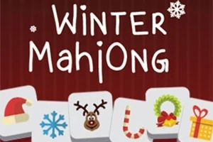 겨울 테마의 마작 타일과 Winter Mahjong이라는 제목이 적힌 이미지