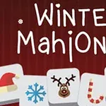 겨울 테마의 마작 타일과 Winter Mahjong이라는 제목이 적힌 이미지