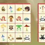 동물, 곤충, 식물 아이콘이 그려진 두 개의 카드 세트