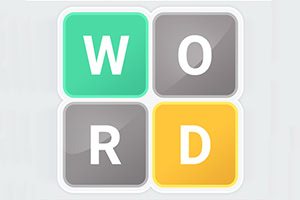 흰색 배경에 네 개의 알록달록한 블록이 WORD라는 글자를 형성하고 있습니다