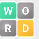흰색 배경에 네 개의 알록달록한 블록이 WORD라는 글자를 형성하고 있습니다