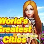 오페라하우스와 다리가 배경으로 보이는 풍경 앞에 캐릭터와 Worlds Greatest Cities라는 텍스트가 있는 이미지