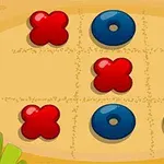 빨간색 X와 파란색 O가 그려진 3x3 격자 무늬의 이미지