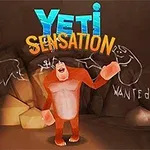 동굴 안에서 빨간 털을 가진 설인이 손을 들고 있으며, 벽에는 그림과 WANTED라는 글자가 있다