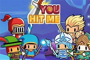 여러 가지 의상을 입은 귀여운 캐릭터들이 모여 있고, 상단에는 YOU HIT ME라는 문구가 있다