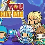 여러 가지 의상을 입은 귀여운 캐릭터들이 모여 있고, 상단에는 YOU HIT ME라는 문구가 있다