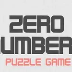 짙은 회색 서체로 ZERO NUMBERS가 쓰여 있고, 그 아래에 빨간색으로 PUZZLE GAME이 적힌 이미지