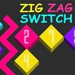 형형색색의 숫자 블록들이 지그재그 패턴으로 배열되어 있으며, ZIG ZAG SWITCH라는 텍스트가 표시되어 있다